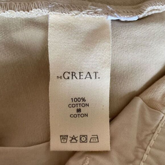 The Great. Ranger Chino Khaki Tan High Rise 100% Cotton Pants NWT Size 27 - Picture 6 of 8